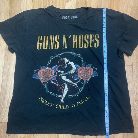 Guns N Roses Tee Large Sweet Child of Mine Rock Band 80s Distressed Baggy Grunge - Picture 4 of 9